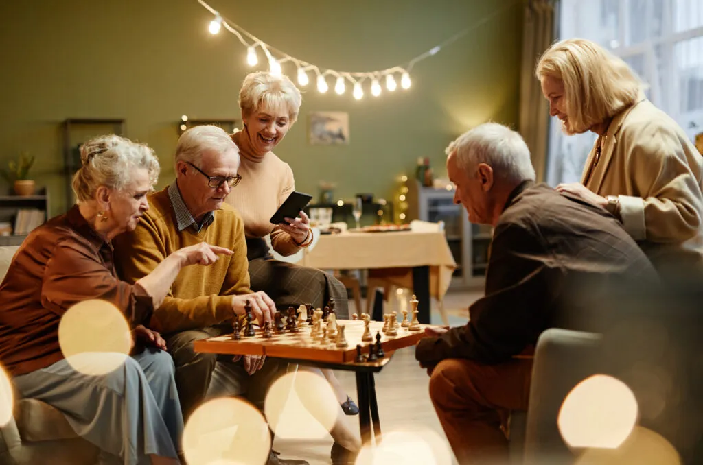 seniors participating in a social interactive activity